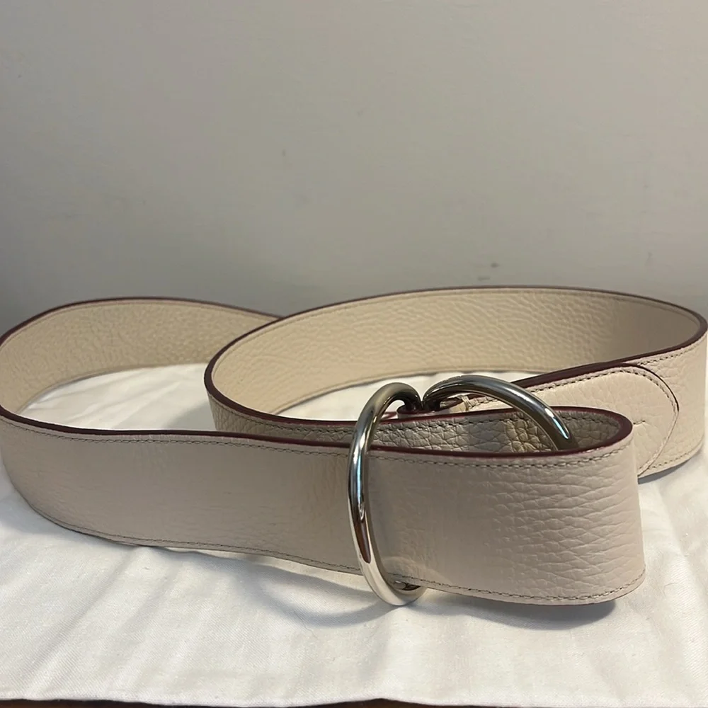BALLY adjustable leather Belt double D made in Italy size NWT